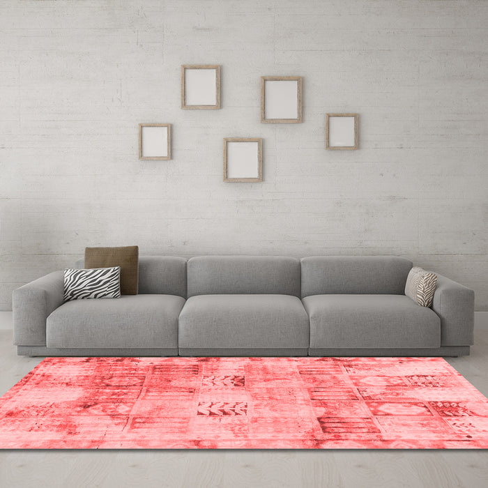 Modern Red Washable Rugs