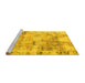 Sideview of Machine Washable Abstract Yellow Modern Rug, wshabs1148yw