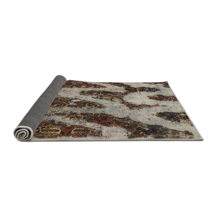 Sideview of Abstract Dark Brown Modern Rug, abs1149