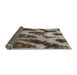 Sideview of Abstract Dark Brown Modern Rug, abs1149