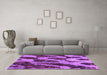 Machine Washable Abstract Purple Modern Area Rugs in a Living Room, wshabs1149pur