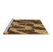 Sideview of Machine Washable Abstract Brown Modern Rug, wshabs1149brn