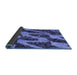 Sideview of Abstract Blue Modern Rug, abs1149blu