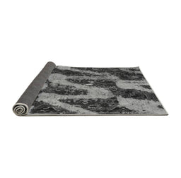 Sideview of Abstract Gray Modern Rug, abs1149gry