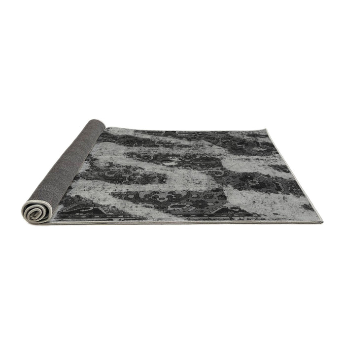 Sideview of Abstract Gray Modern Rug, abs1149gry