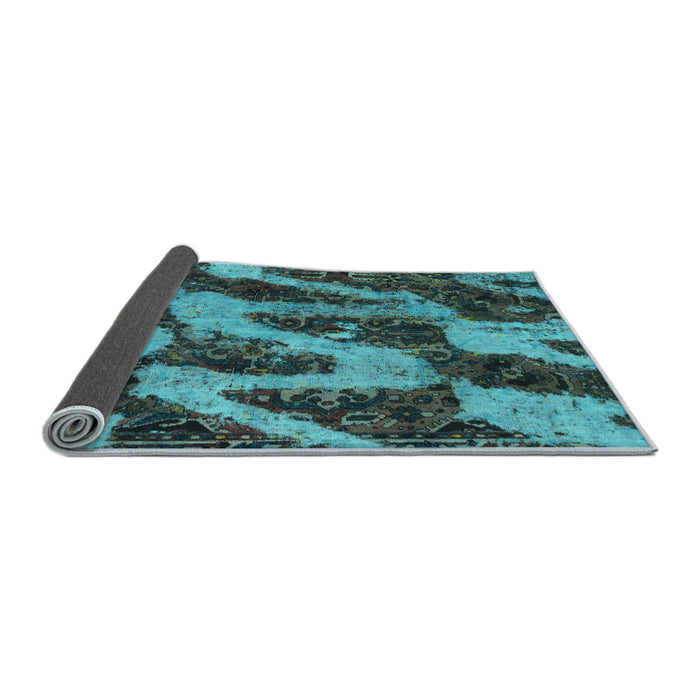 Sideview of Abstract Light Blue Modern Rug, abs1149lblu