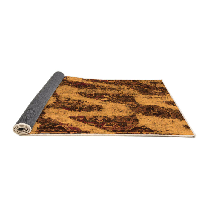 Sideview of Abstract Orange Modern Rug, abs1149org