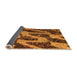 Sideview of Abstract Orange Modern Rug, abs1149org