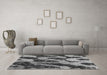 Machine Washable Abstract Gray Modern Rug in a Living Room,, wshabs1149gry