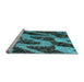 Sideview of Machine Washable Abstract Light Blue Modern Rug, wshabs1149lblu