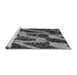 Sideview of Machine Washable Abstract Gray Modern Rug, wshabs1149gry