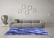 Machine Washable Abstract Blue Modern Rug in a Living Room, wshabs1149blu