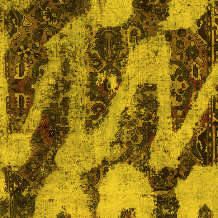 Machine Washable Abstract Yellow Modern Rug, wshabs1149yw