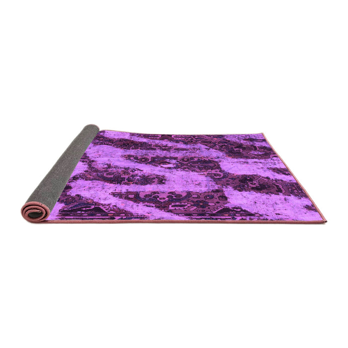 Sideview of Abstract Purple Modern Rug, abs1149pur