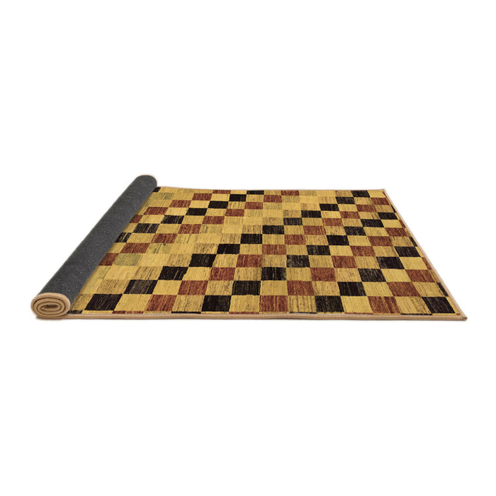 Sideview of Checkered Brown Modern Rug, abs114brn