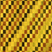 Square Checkered Yellow Modern Rug, abs114yw