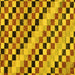 Square Machine Washable Checkered Yellow Modern Rug, wshabs114yw