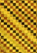 Machine Washable Checkered Yellow Modern Rug, wshabs114yw