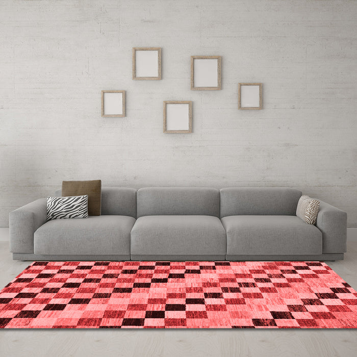 Modern Red Washable Rugs
