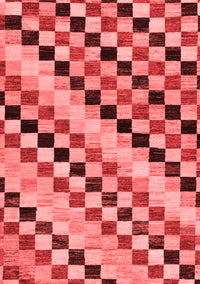 Checkered Red Modern Rug, abs114red