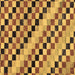 Square Machine Washable Checkered Brown Modern Rug, wshabs114brn