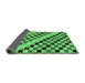 Sideview of Checkered Emerald Green Modern Rug, abs114emgrn