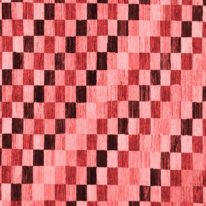 Checkered Red Modern Rug, abs114red