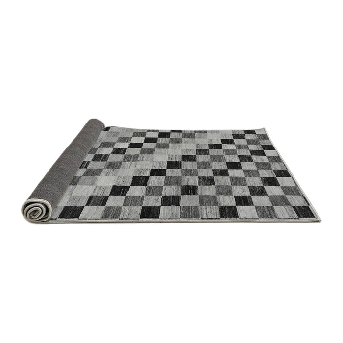 Sideview of Checkered Gray Modern Rug, abs114gry