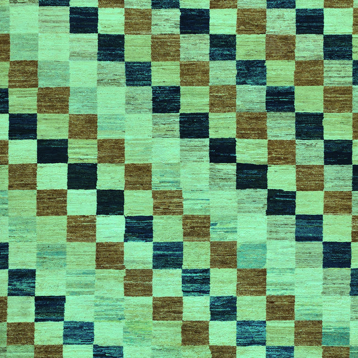 Checkered Turquoise Modern Rug, abs114turq