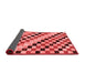 Checkered Red Modern Area Rugs