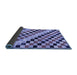 Sideview of Checkered Blue Modern Rug, abs114blu