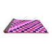 Sideview of Checkered Purple Modern Rug, abs114pur