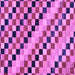 Square Machine Washable Checkered Purple Modern Area Rugs, wshabs114pur