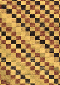 Checkered Brown Modern Rug, abs114brn