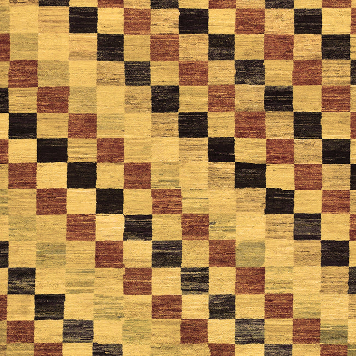 Checkered Brown Modern Rug, abs114brn