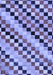 Machine Washable Checkered Blue Modern Rug, wshabs114blu