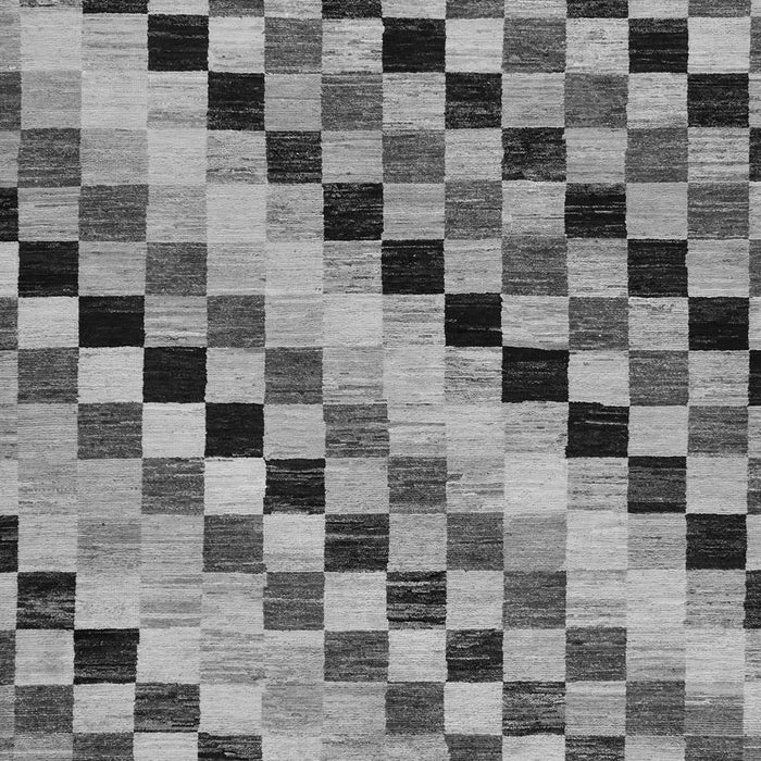 Checkered Gray Modern Rug, abs114gry