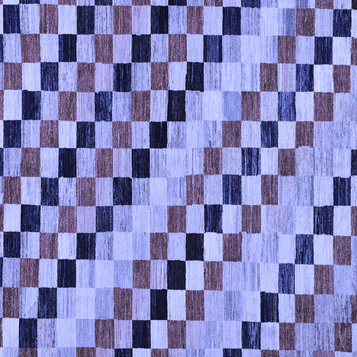 Square Checkered Blue Modern Rug, abs114blu