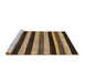 Sideview of Machine Washable Abstract Bakers Brown Rug, wshabs115