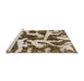 Sideview of Machine Washable Abstract Brown Rug, wshabs1150