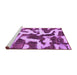 Sideview of Machine Washable Abstract Purple Modern Area Rugs, wshabs1150pur