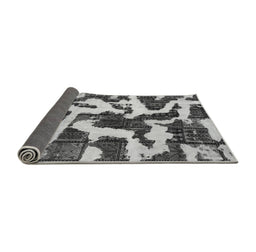 Sideview of Abstract Gray Modern Rug, abs1150gry