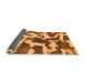 Sideview of Abstract Orange Modern Rug, abs1150org