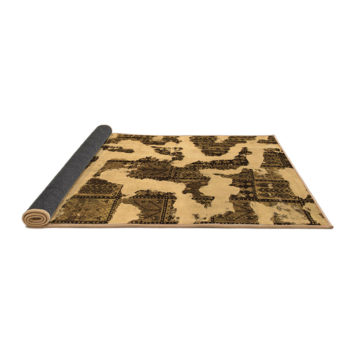 Sideview of Abstract Brown Modern Rug, abs1150brn