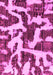 Machine Washable Abstract Pink Modern Rug, wshabs1150pnk