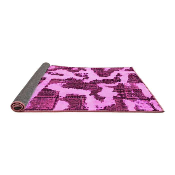 Sideview of Abstract Pink Modern Rug, abs1150pnk