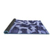 Sideview of Abstract Blue Modern Rug, abs1150blu