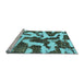 Sideview of Machine Washable Abstract Light Blue Modern Rug, wshabs1150lblu