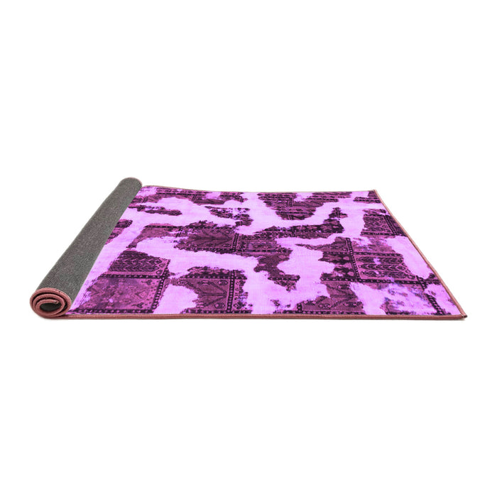 Sideview of Abstract Purple Modern Rug, abs1150pur