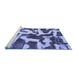 Sideview of Machine Washable Abstract Blue Modern Rug, wshabs1150blu